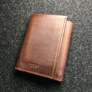 Shinola Trifold Wallet - Brown Leather